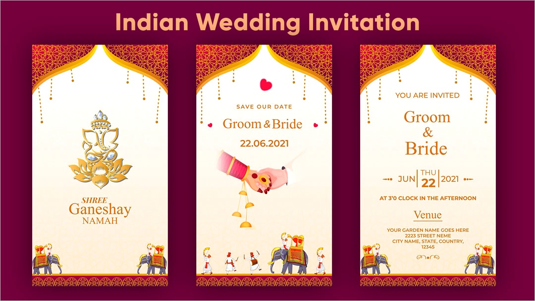 indian wedding invitation free after effect template