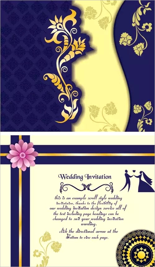 free vector wedding invitation samplesml