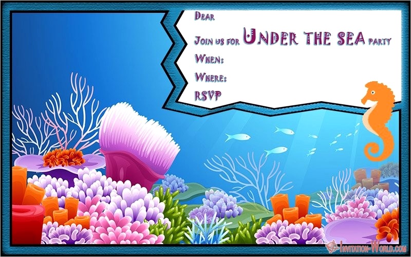 under the sea birthday party invitation