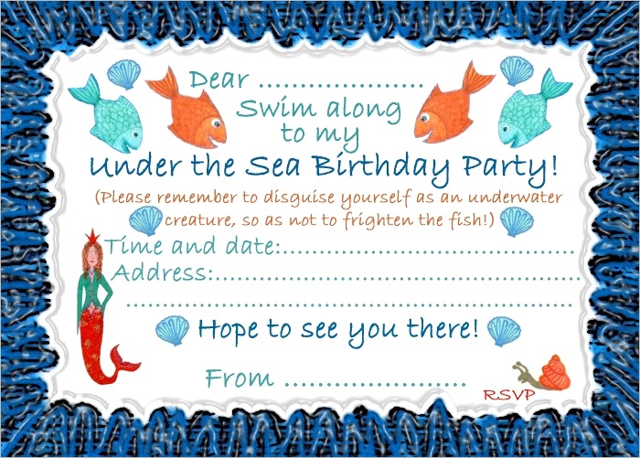 party invitation sea