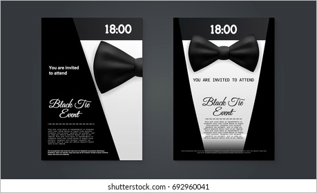 black tie invitation