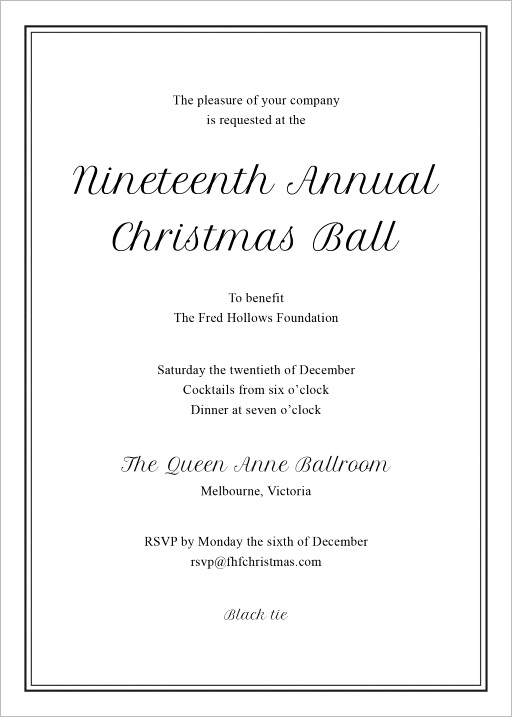 corporate event invitations