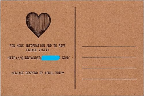 telegram postcard wedding invitations