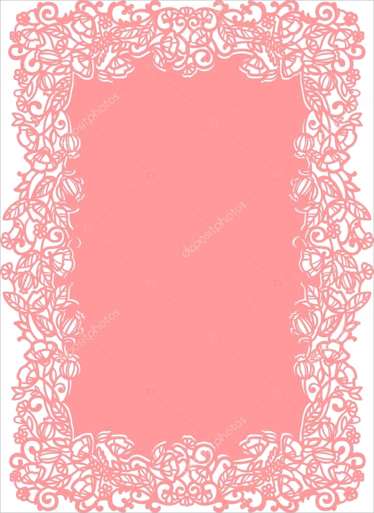 stock illustration laser cut wedding invitation templateml