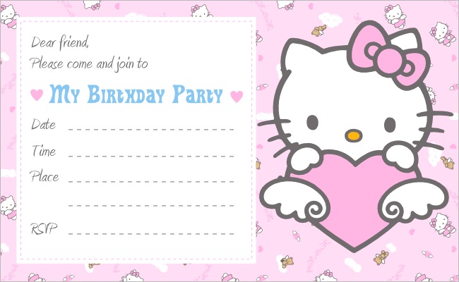 hello kitty birthday invitationml