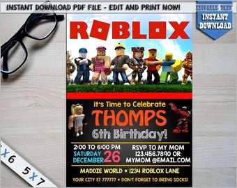 35 free roblox birthday invitation template layouts by roblox birthday invitation template