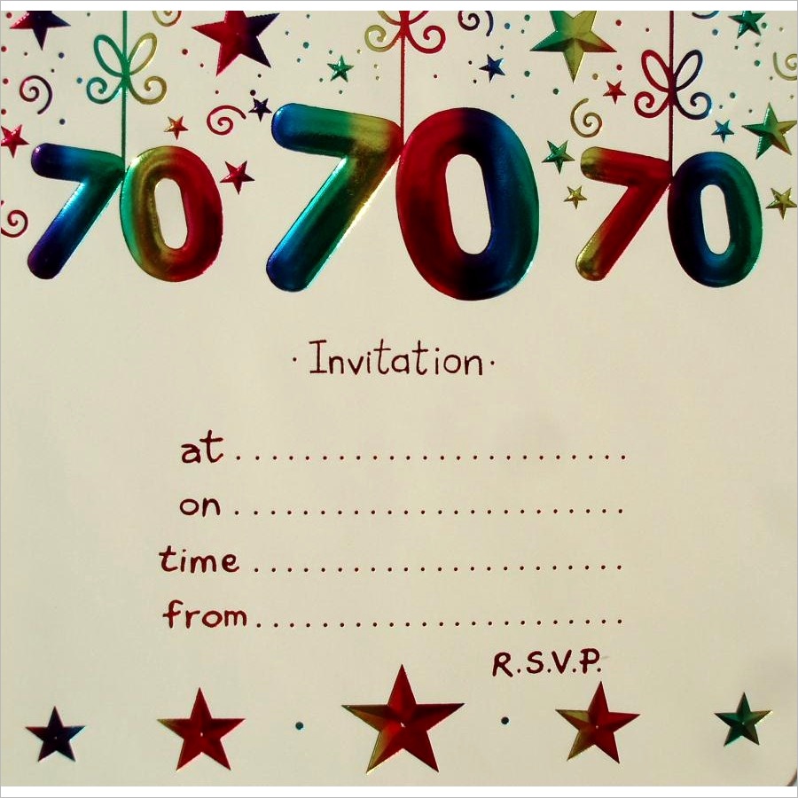 post 70th birthday invitations free printable