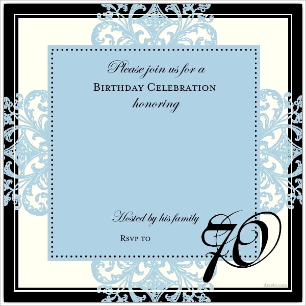 70th birthday party invitations wording