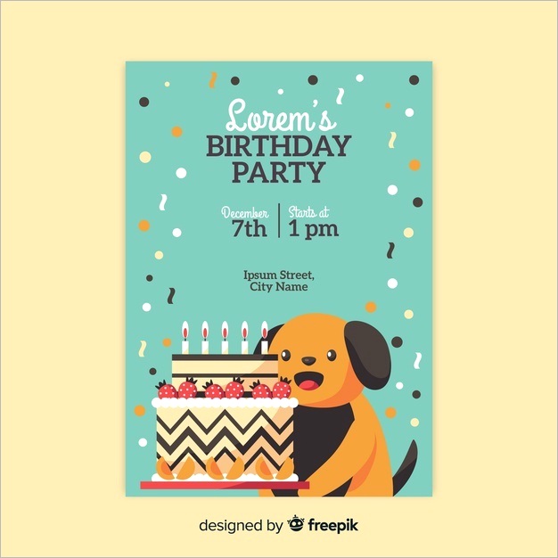 happy birthday party invitation template m