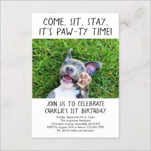 puppy birthday invitations