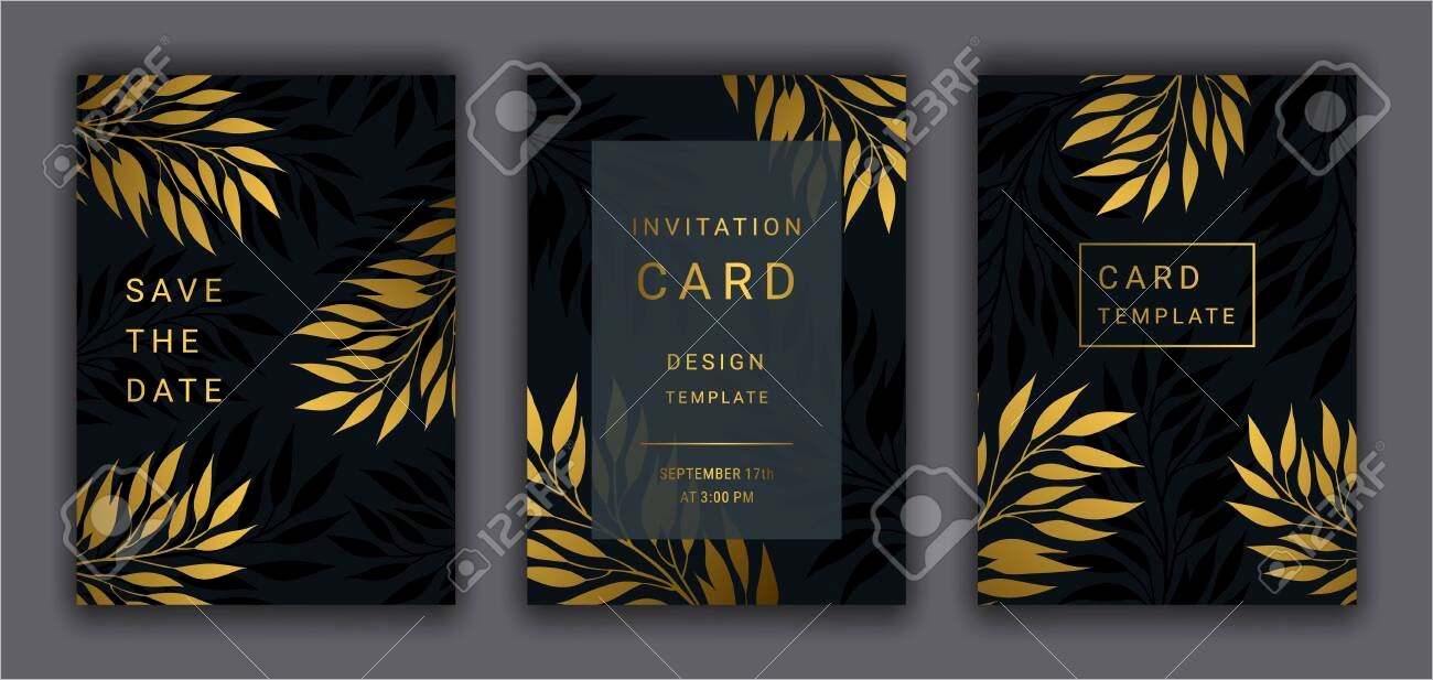 photo stock vector floral modern wedding invitation save the date card template set elegant golden colored eucalyptus b