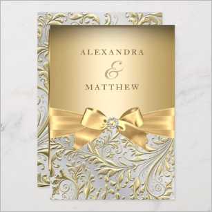 golden wedding invitations
