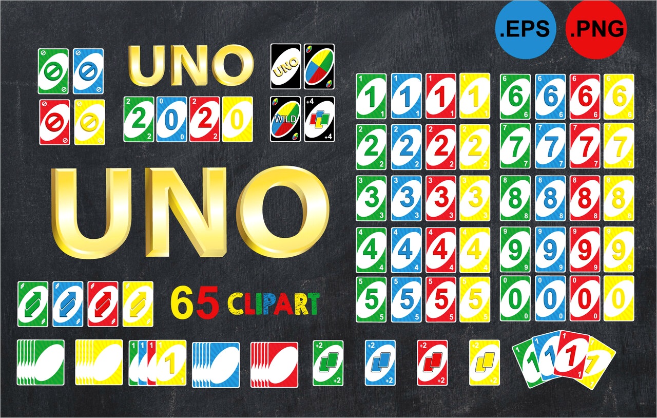 uno card eps png clipart 65 uno card clipart set uno card uno card theme uno birthday party uno card game uno printable m use