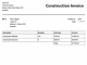Construction Invoice Template Uk