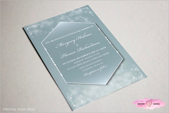 blue diamond wedding template printable ref= 4