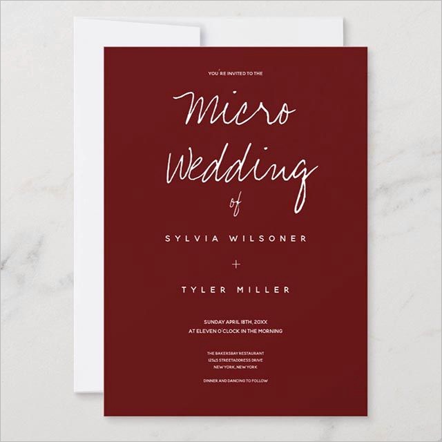 best invitations for micro weddings