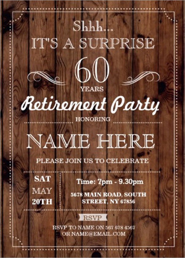 retirement party invitation templates