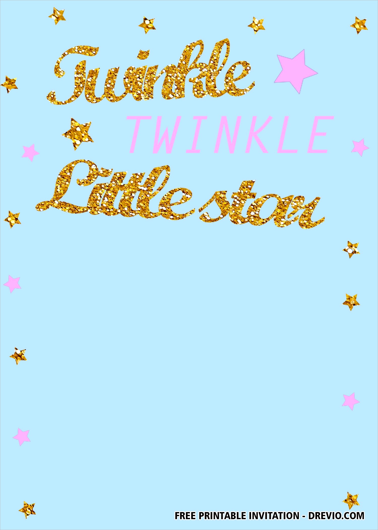free twinkle twinkle little star invitation templates