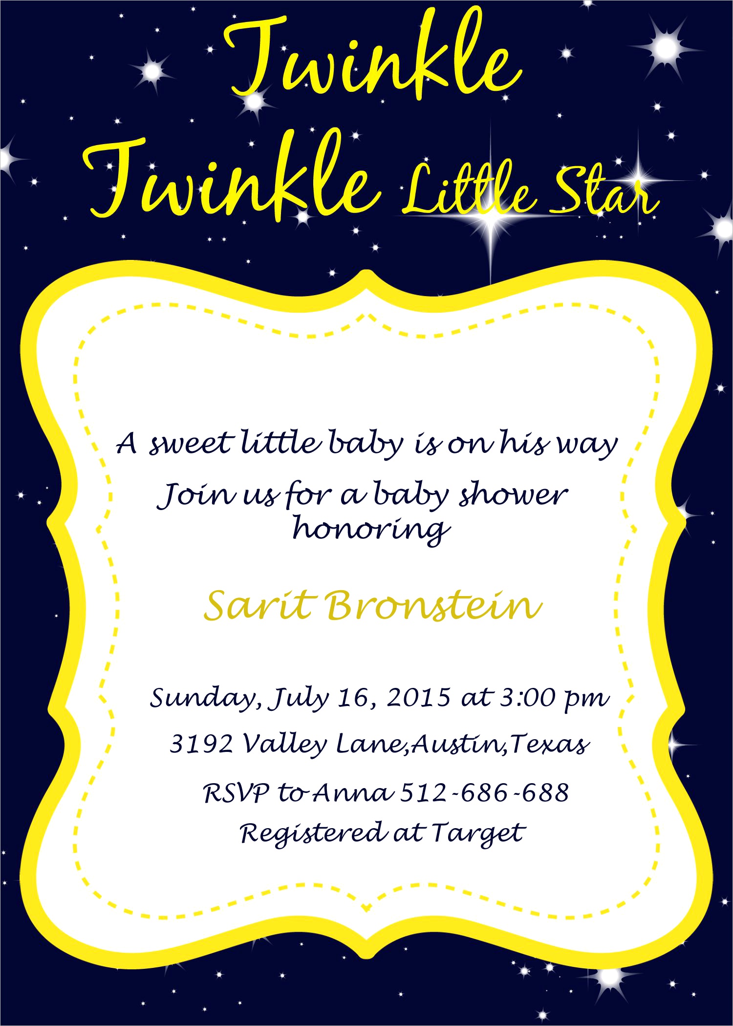 twinkle twinkle baby shower ideas