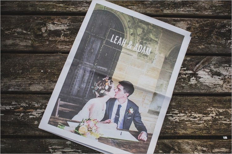 how to create a wedding newspaper