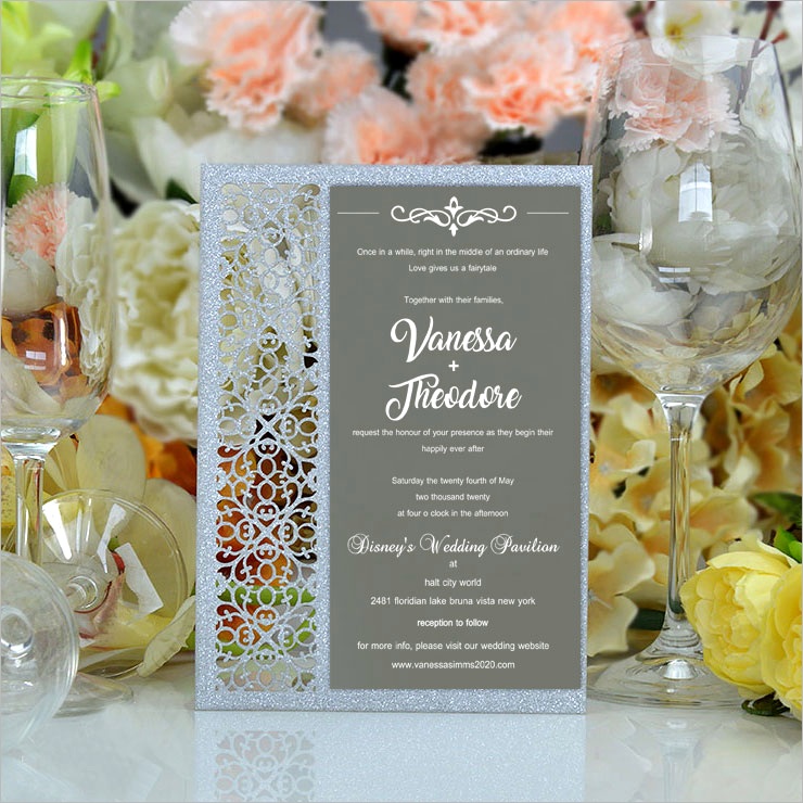 luxurious wedding invitation