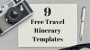 Sample Travel Itinerary Template Excel