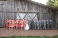 Coral And Grey Wedding Reception