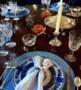 Blue And Silver Christmas Table Setting