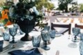 Navy Blue And Silver Table Setting