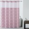Coral And Black Shower Curtain