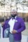 White And Purple Groom Suit
