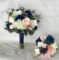 Navy Blue Rose Gold And Ivory Wedding