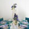 Navy Blue White And Silver Centerpieces