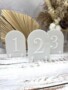 Silver Wedding Table Numbers