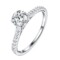 Solitaire Engagement Ring With Diamond Wedding Band