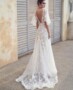 White Boho Beach Wedding Dress