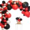 Red And Black Balloon Decoration For Birthday